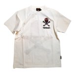 画像2: vanson  (バンソン）スカル  刺繍  （昇華転写プリント）Tシャツ  NVST-2312 ホワイト (2)