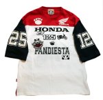画像2: Honda Pandiesta コラボ   [ CT125 HUNTER Cub ] フットボールTシャツ プリント  刺繍  523501（五分袖） (2)