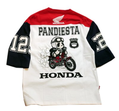 画像1: Honda Pandiesta コラボ   [ CT125 HUNTER Cub ] フットボールTシャツ プリント  刺繍  523501（五分袖）