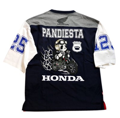 画像3: Honda Pandiesta コラボ   [ CT125 HUNTER Cub ] フットボールTシャツ プリント  刺繍  523501（五分袖）