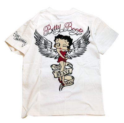 画像1: THE BRAVEMAN / Bettyboop コラボ  刺繍  プリント Tシャツ  BBB-2341