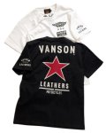 画像6: vanson  (バンソン）ワンスター 刺繍 Tシャツ  NVST-2323 ブラック (6)