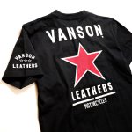 画像3: vanson  (バンソン）ワンスター 刺繍 Tシャツ  NVST-2323 ブラック (3)