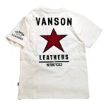 画像1: vanson  (バンソン）ワンスター 刺繍 Tシャツ  NVST-2323 ホワイト (1)
