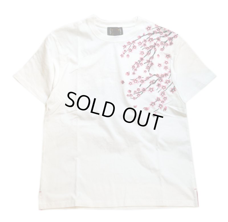 画像2: 錦 NISHIKI  [ 大桜  ]  総刺繍 Tシャツ 523359 ホワイト (2)