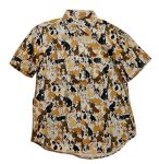 画像1: [ フレンチブルドック ]  プリント  半袖袖シャツ  日本製 70543 ホワイト (1)