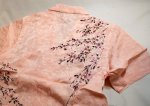 画像4:  花旅楽団 [ 枝垂れ桜 ] 刺繍  桜ジャガード 半袖シャツ  SS-001 ピンク (4)