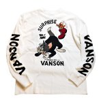 画像3:   VANSON (バンソン）tom&jerry コラボ  刺繍 長袖Tシャツ  TJV-2331 (3)
