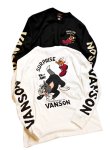 画像1:   VANSON (バンソン）tom&jerry コラボ  刺繍 長袖Tシャツ  TJV-2331 (1)