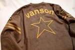 画像4: vanson(バンソン） 起毛プレーティング(フェイクスウェード）ロンT  刺繍 ワッペン  NVLT-2319 AMBER (4)