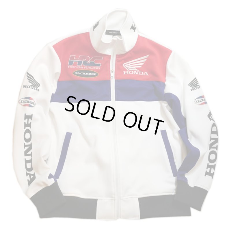 画像1:  JACKROSE（ジャックローズ）/ HONDA RACINGコラボ HRC FULL-ZIPジャージ 533502 ホワイト (1)