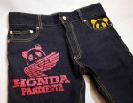 画像4: Honda / Pandiesta コラボ  サガラ刺繍 デニムパンツ  533512 インディゴ ワンウォッシュ (4)