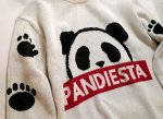 画像3: Pandiesta Japan （パンディエスタ)  [ PANDIESTAロゴ ]  ジャガード クルーニット 533201 オフホワイト (3)