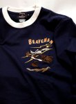 画像4: THE BRAVEMAN / LOONY TUNES コラボ  コヨーテ 長袖Tシャツ 刺繍 LTB-2401 ネイビー (4)