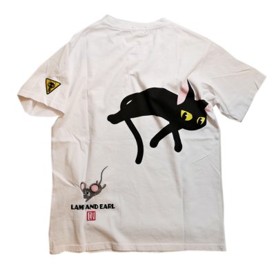 画像2: LIN (リン） Lamy and Earl  [ ごろ寝ラミ  ] プリント 刺繍 Tシャツ AL-75065