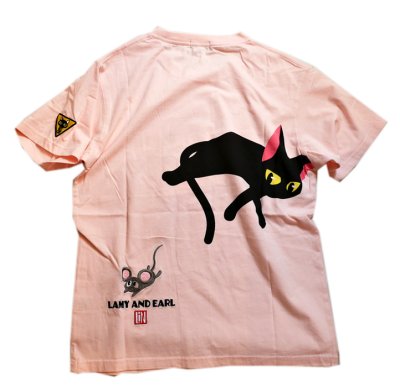 画像1: LIN (リン） Lamy and Earl  [ ごろ寝ラミ  ] プリント 刺繍 Tシャツ AL-75065