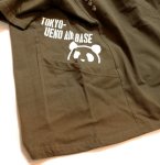 画像5: PANDIESTA JAPAN (パンディエスタ） [ 熊猫エアベース ] Tシャツ プリント  刺繍  554855 カーキ (5)