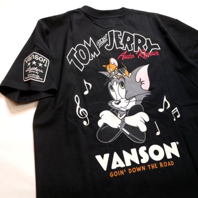 画像2: vanson  (バンソン） tom&jerry コラボ 刺繍  Tシャツ  TJV-2413