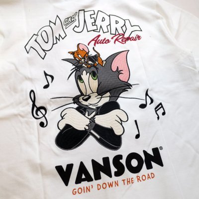 画像3: vanson  (バンソン） tom&jerry コラボ 刺繍  Tシャツ  TJV-2413