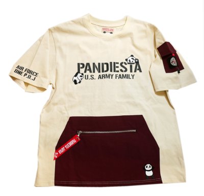 画像3: PANDIESTA JAPAN (パンディエスタ） [ ARMYポケットTシャツ ]  プリント 刺繍  554950