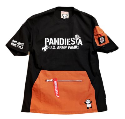 画像2: PANDIESTA JAPAN (パンディエスタ） [ ARMYポケットTシャツ ]  プリント 刺繍  554950