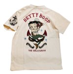 画像2: THE BRAVEMAN / Bettyboop コラボ  マーメイドベティー刺繍  プリント Tシャツ  BBB-2417 (2)