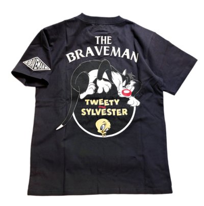 画像2: THE BRAVEMAN / シルベスター トゥィーティー コラボ Tシャツ 刺繍 LTB-2407