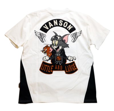 画像2: vanson  (バンソン） tom&jerry コラボ 刺繍  Tシャツ  TJV-2418