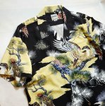 画像5:  HOUSTON (ヒューストン） ALOHA SHIRT ( 鷹  )  41108 ブラック (5)