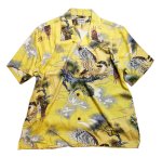 画像1:  HOUSTON (ヒューストン） ALOHA SHIRT ( 鷹  )  41108 イエロー (1)