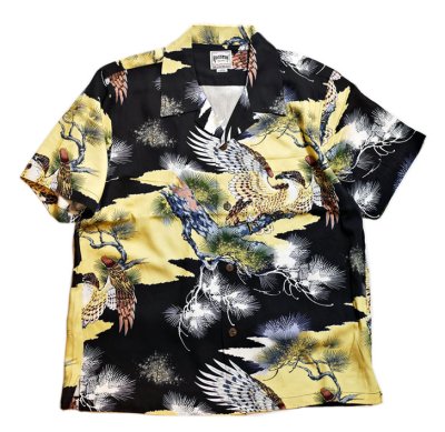 画像2:  HOUSTON (ヒューストン） ALOHA SHIRT ( 鷹  )  41108 イエロー