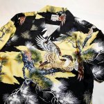 画像3:  HOUSTON (ヒューストン） ALOHA SHIRT ( 鷹  )  41108 ブラック (3)