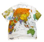 画像2:  HOUSTON (ヒューストン） ALOHA SHIRT [ MAP  ]  41104 ホワイトカラープリント (2)