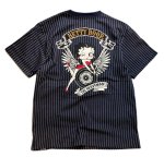 画像1: THE BRAVEMAN / Bettyboop コラボ  刺繍  プリント Tシャツ  BBB-2435 ウォバッシュ (1)