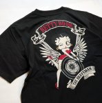 画像3: THE BRAVEMAN / Bettyboop コラボ  刺繍  プリント Tシャツ  BBB-2435 ブラック (3)