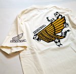 画像3: Honda / Pandiesta コラボ   WINGサガラ刺繍  Tシャツ 554505 アイボリー (3)