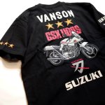 画像3: vanson  (バンソン）SUZUKIコラボ  [ GSX100R 刀 ] Tシャツ SUV-2402 ブラック (3)