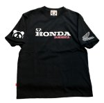 画像2: Honda / Pandiesta コラボ   WINGサガラ刺繍  Tシャツ 554505 ブラック (2)