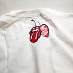 画像4: ローリングストーンズ / JACKROSE コラボ  [ CHERRY&TONGUE ] ビックシルエットTシャツ 554566 サガラ刺繍 ホワイト (4)