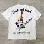 画像1: FLAGSTAFF(フラッグスタッフ) / ミッキーマウスコラボ  「ROCK OUT LOUD」刺繍 半袖Tシャツ  442500 ホワイト (1)