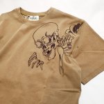 画像4: 絡繰魂  [ がしゃ髑髏 ] 刺繍  Tシャツ  242079 ピグメント加工 ベージュ (4)