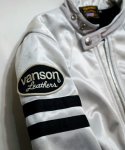 画像6:  VANSON(バンソン） 50周年記念モデル ボンディング ライダースジャケット  [ STAR SILVER ]  NVSZ-2415 シルバー (6)