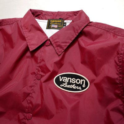 画像1: vanson （バンソン）コーチジャケット（ナイロン） NVSL-2207 ワイン