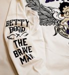 画像5: THE BRAVEMAN / BETTY BOOP コラボ   ベティー 刺繍 長袖Tシャツ BBB-2443 ホワイト (5)