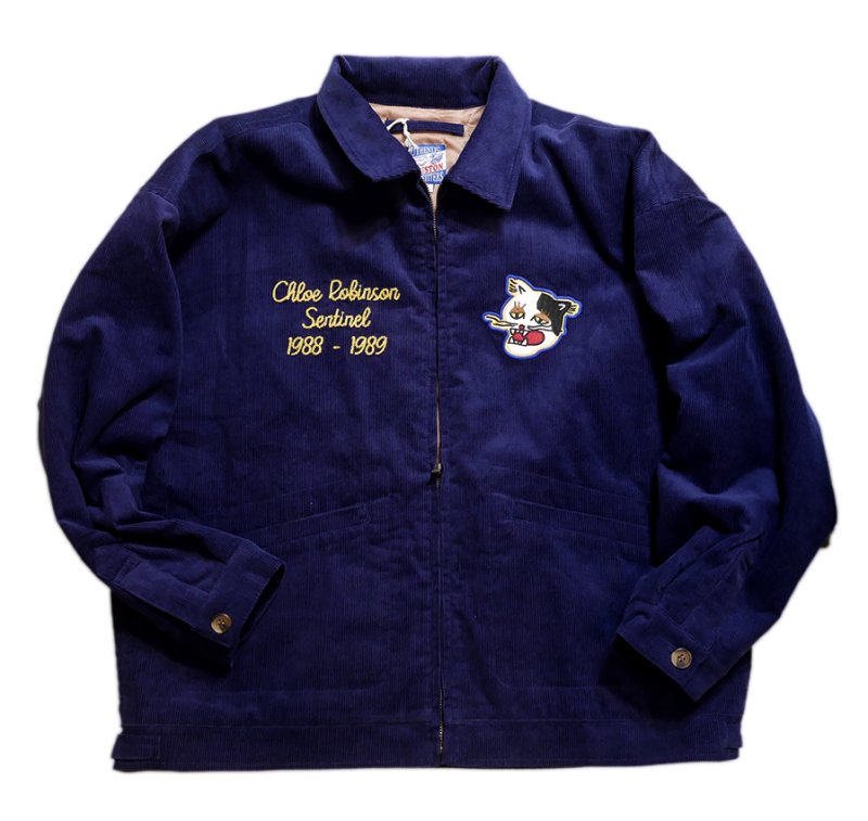 画像8: 再入荷 HOUSTON woman (ヒューストン ウーマン） ワイド コーデロイ ジャケッット   [ CAT ]  5006W ネイビー (8)