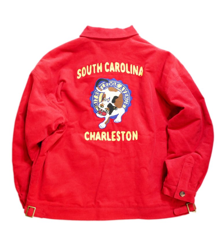 画像1: 再入荷 HOUSTON woman (ヒューストン ウーマン） ワイド コーデロイ ジャケッット   [ CAT ]  5006W レッド (1)