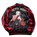 画像3: BETTY BOOP / Ed Hardy  コラボ  リバーシブルスカジャン  総刺繍  BED-2401 ブラック/ ブラック×ワイン (3)