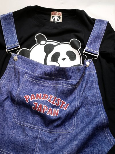 画像1: Pandiesta Japan （パンディエスタ)  サロペット風トリックロンT  564361 ブラック