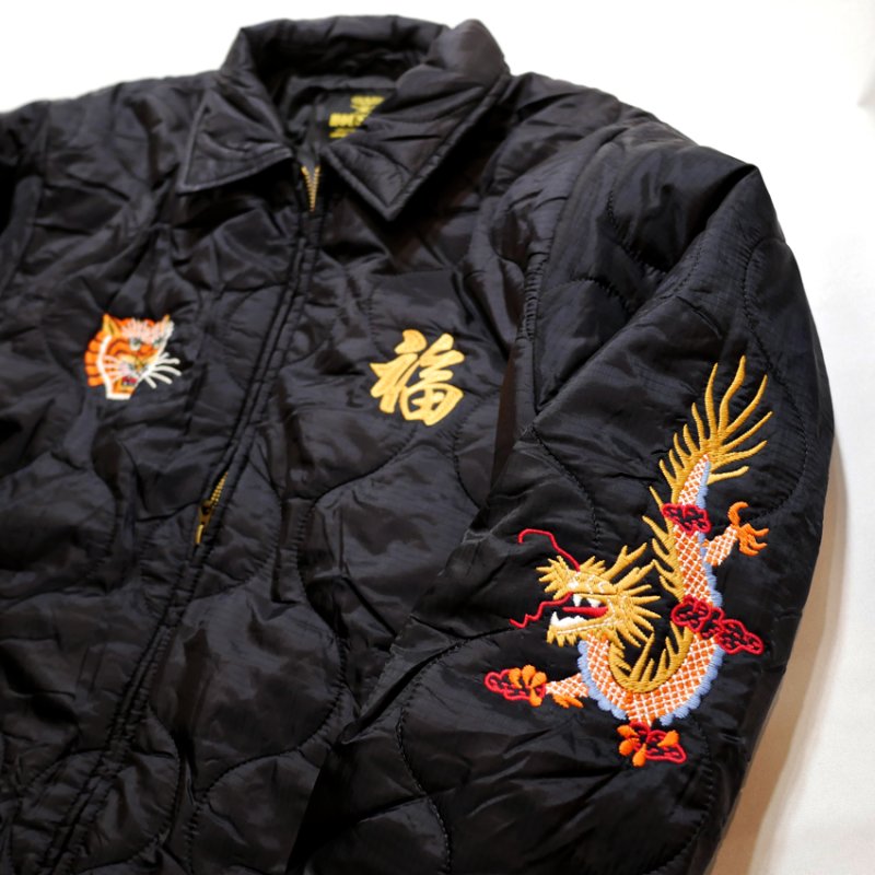 画像5: 再入荷 HOUSTON (ヒューストン） キルティング ベトナム ジャケット    [ Tiger ]  51379 ブラック (5)