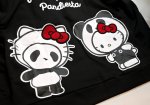 画像3: Pandiesta Japan / Hello Kitty コラボ  なりきりパンダ スウェット サガラ刺繍 プリント 564407 ブラック (3)